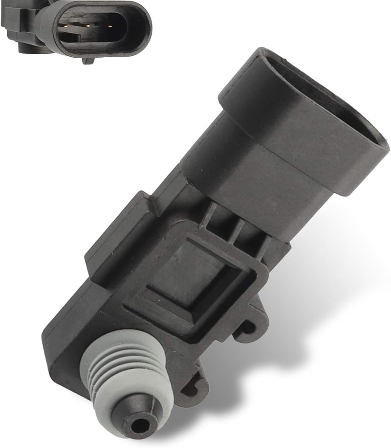 DACIRTY Fuel Injection Pressure Sensor, 3 Pin Plug Play Vapor Vent Port Tank Pressure Sensor, OEM #16238399,9377680,09377680,16196060, Compatible with Delphi III (Black) - Image 1